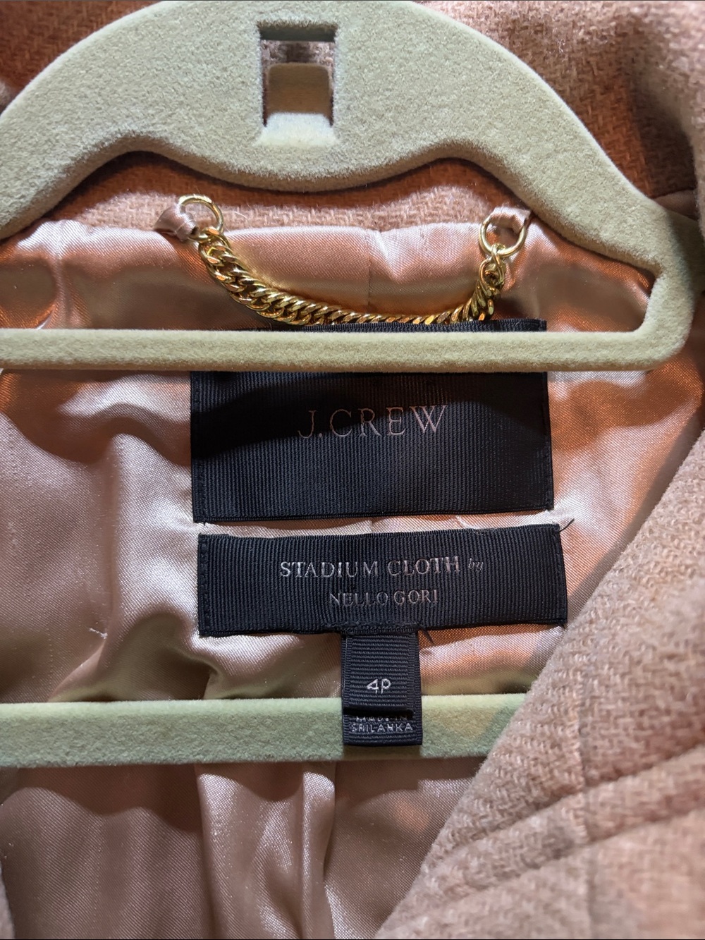 J. Crew Taupe Stadium Cloth Wool-Blend Coat - Picture 3 of 3